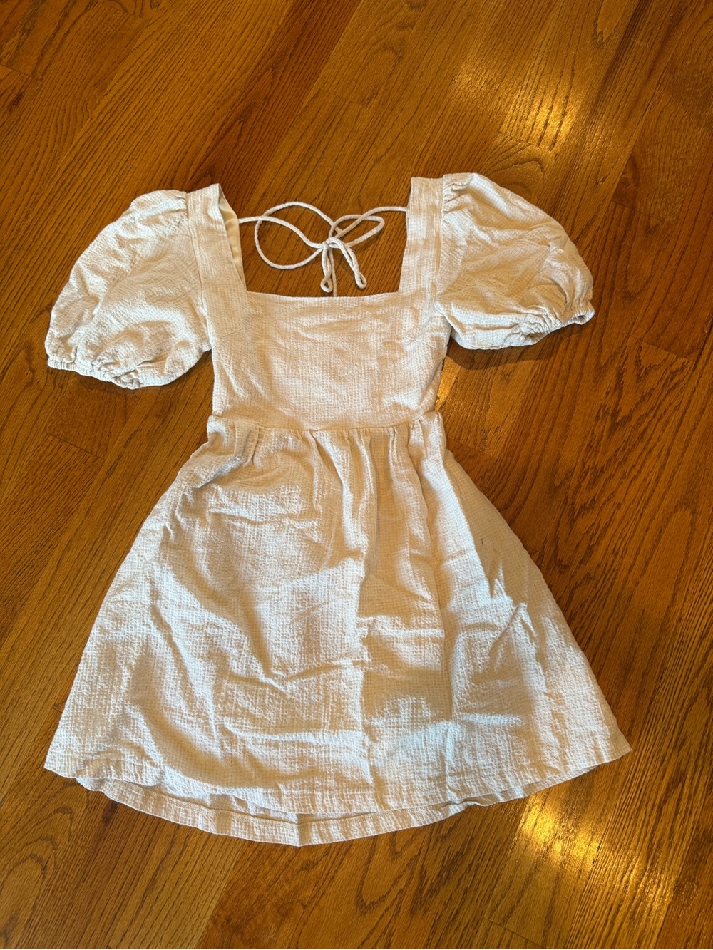 Altar'd State Plaid Puff-Sleeve Dress